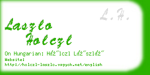 laszlo holczl business card